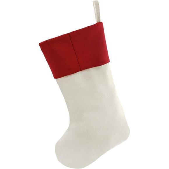 18'' Rustic Christmas Stockings Set of 4 Felt Santa Reindeer Snowman Stockings - Picture 6 of 7